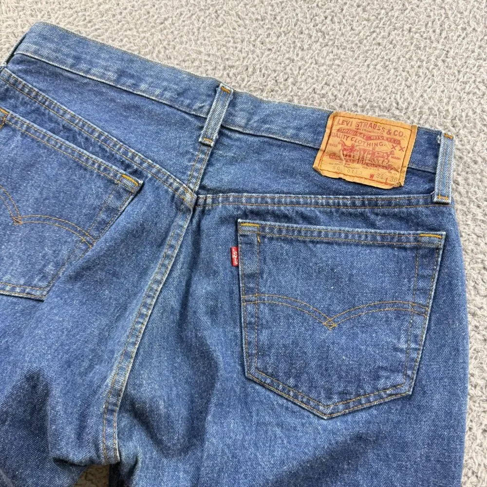 Vintage Levi's 501 XX Jeans 32x30 (Tag 34x30) USA Made Button Fly 1985 525 Levis